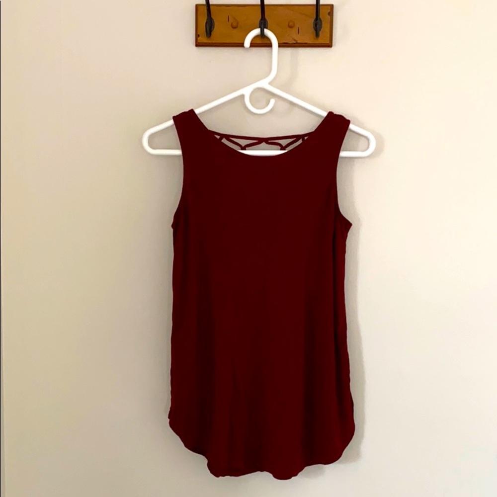 Lattice-back Tunic Tank